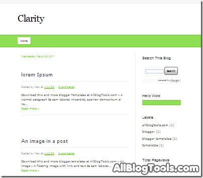 Clarity-blogger-template