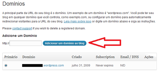 Configurar domínio próprio no WordPress.com
