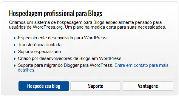 Serviço para Hospedagem de Blogs em WordPress