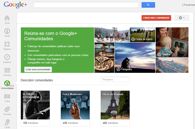 Criar Comunidades no Google+