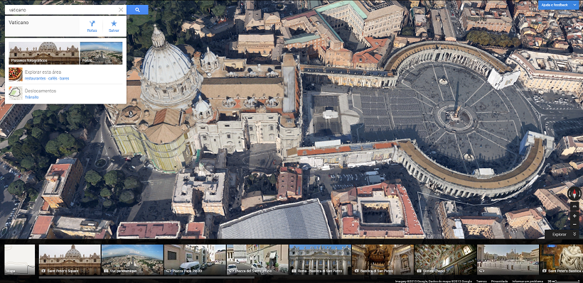 Visualização 3D do Google Maps